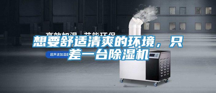 想要舒適清爽的環境，只差一臺除濕機