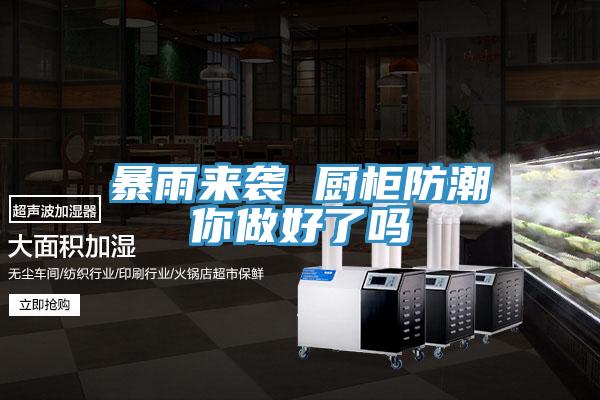 暴雨來襲 廚柜防潮你做好了嗎