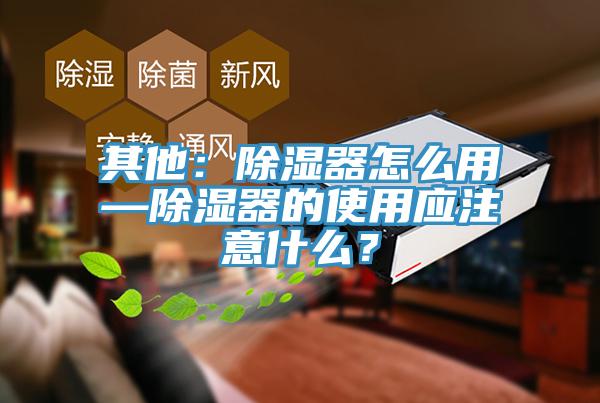 其他：除濕器怎么用—除濕器的使用應注意什么？