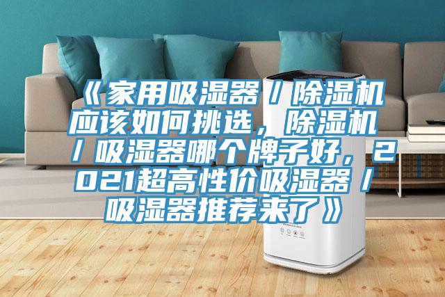《家用吸濕器/除濕機應該如何挑選,除濕機/吸濕器哪個牌子好,2021超高性價吸濕器/吸濕器推薦來了》