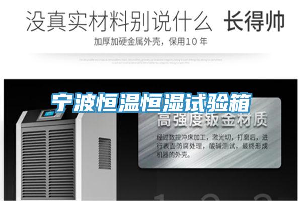 寧波恒溫恒濕試驗箱