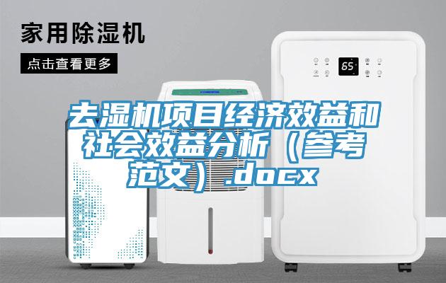 去濕機項目經濟效益和社會效益分析（參考范文）.docx