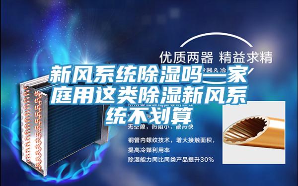 新風系統除濕嗎—家庭用這類除濕新風系統不劃算