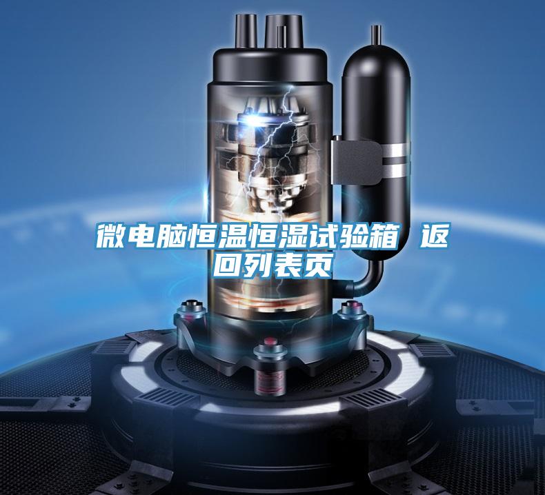 微電腦恒溫恒濕試驗箱 返回列表頁