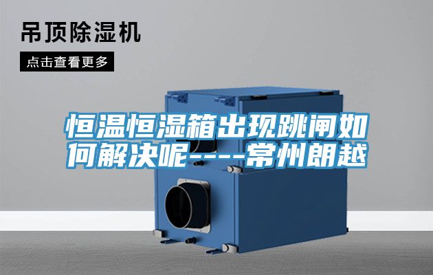 恒溫恒濕箱出現跳閘如何解決呢----常州朗越