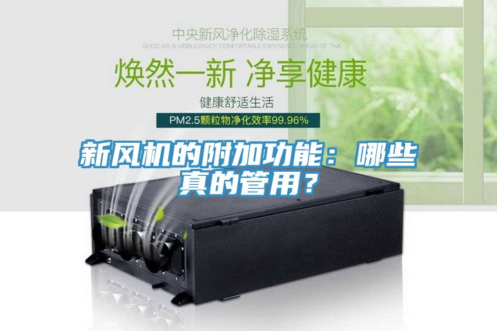 新風機的附加功能：哪些真的管用？