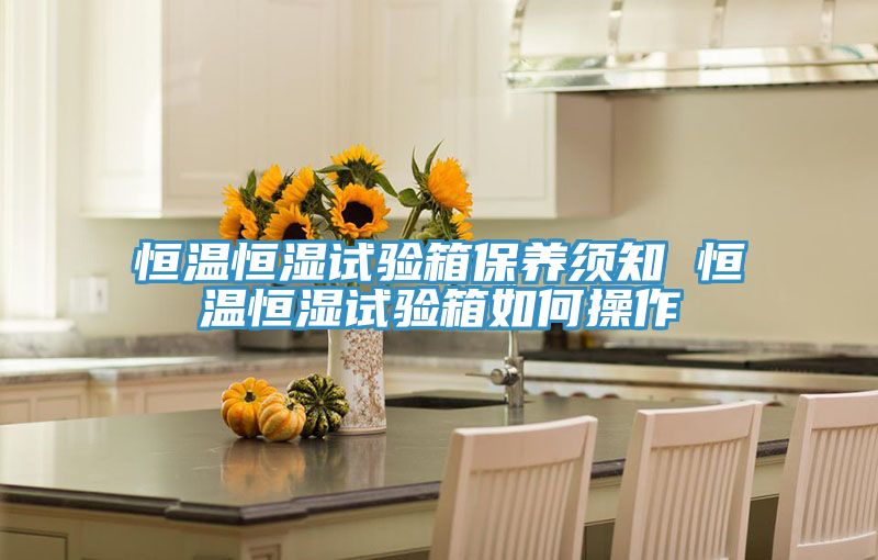 恒溫恒濕試驗箱保養須知 恒溫恒濕試驗箱如何操作